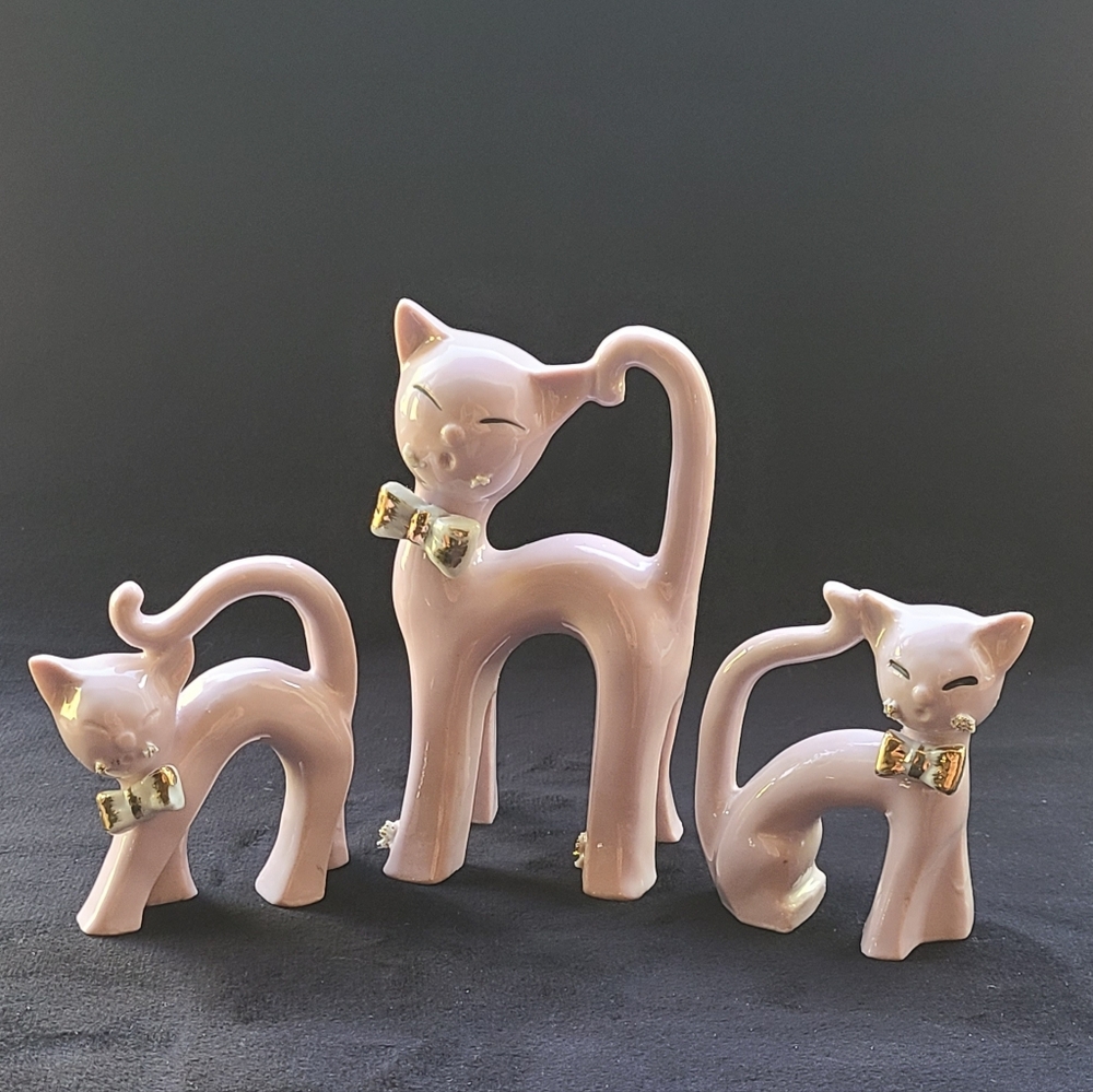 Vintage MCM Pink Cats